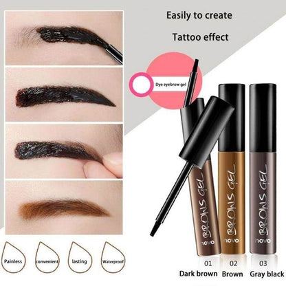 Peel Off Brown Black Eye Brow Tattoo Tint Waterproof Long-lasting Professional Eyebrow Gel Cream Mascara Eye Makeup Cosmetics