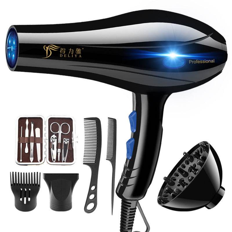 Home Hairdressing High-Power Blue Light Negative Ion Hair Dryer - Flexta Glow