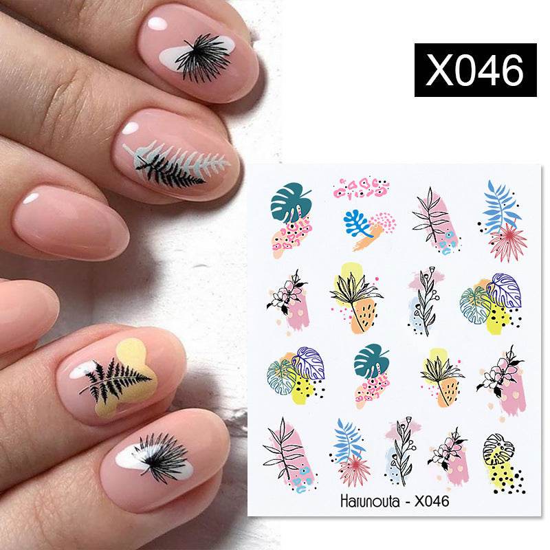 Flower Nail Sticker Transfer DIY Small Watermark Decal - Flexta Glow