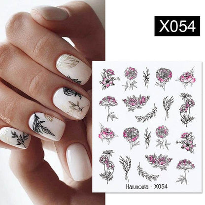 Flower Nail Sticker Transfer DIY Small Watermark Decal - Flexta Glow