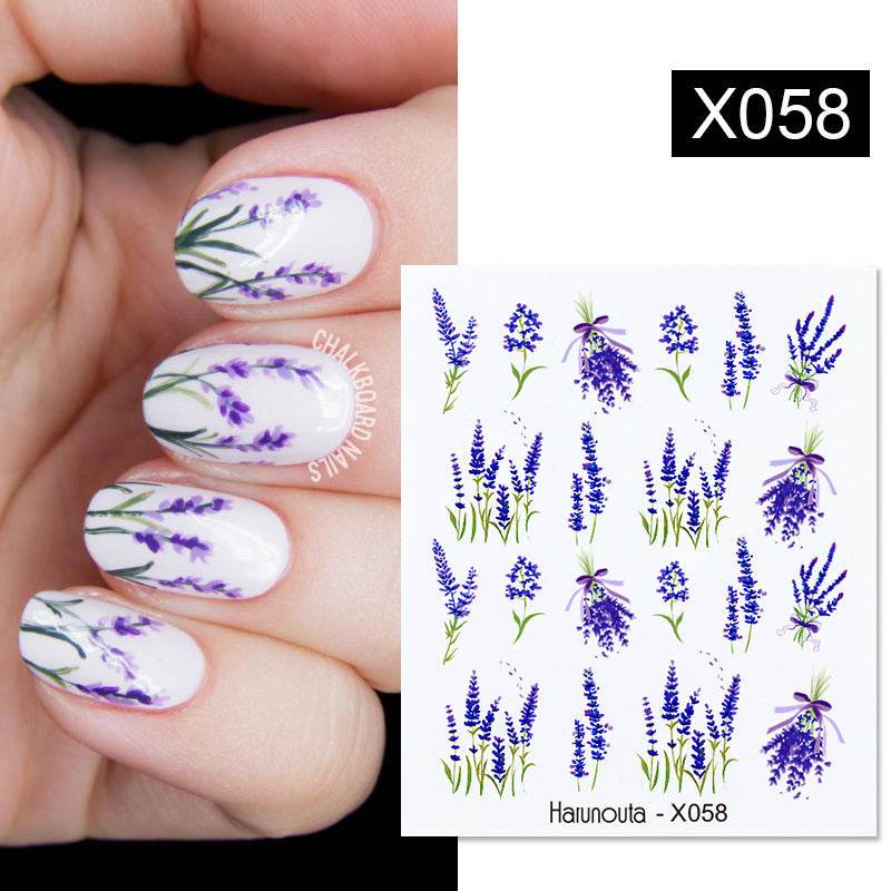 Flower Nail Sticker Transfer DIY Small Watermark Decal - Flexta Glow