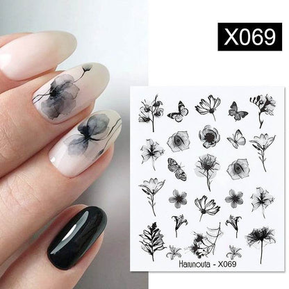 Flower Nail Sticker Transfer DIY Small Watermark Decal - Flexta Glow