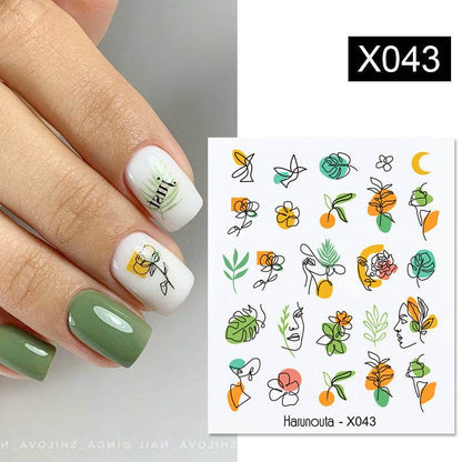 Flower Nail Sticker Transfer DIY Small Watermark Decal - Flexta Glow