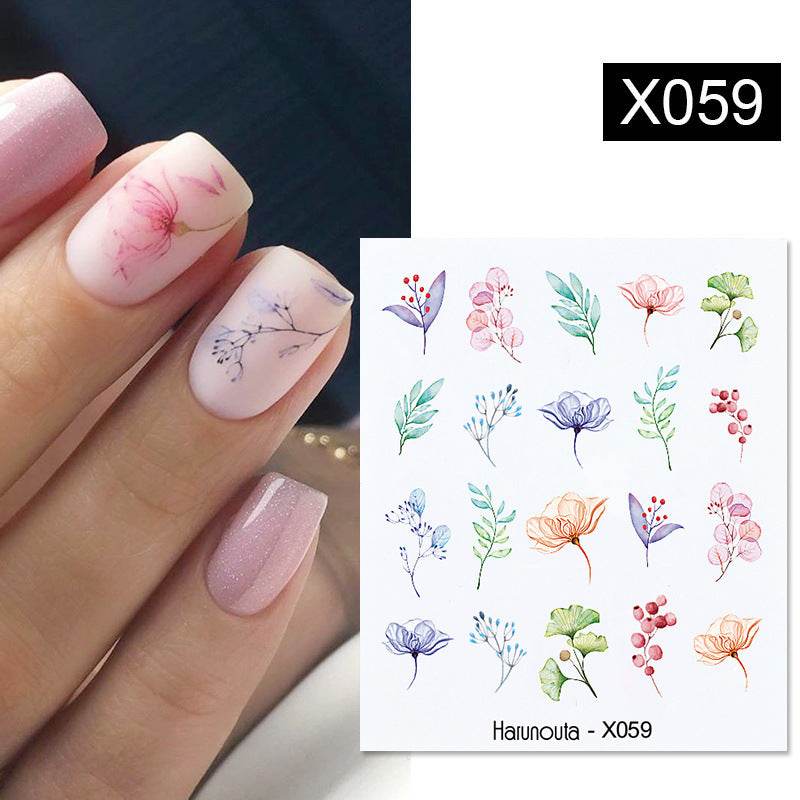 Flower Nail Sticker Transfer DIY Small Watermark Decal - Flexta Glow