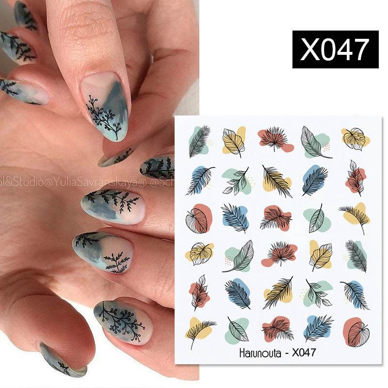 Flower Nail Sticker Transfer DIY Small Watermark Decal - Flexta Glow