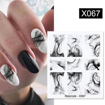 Flower Nail Sticker Transfer DIY Small Watermark Decal - Flexta Glow