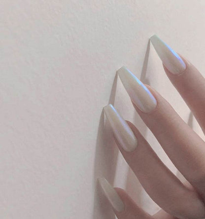 Long Ballet Nails With Flat And Pointed Water Droplets - Flexta Glow