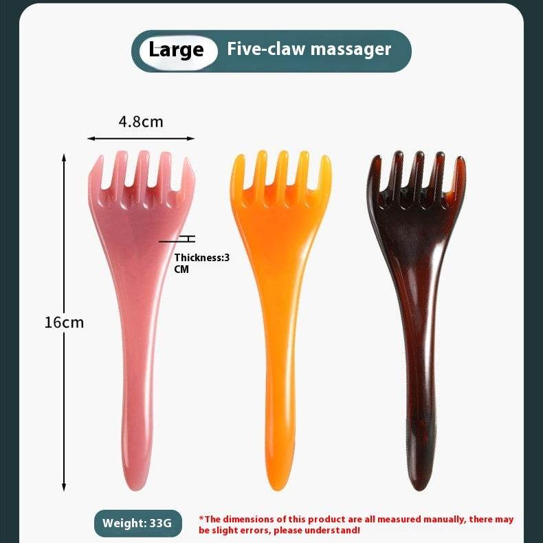 Five-claw Massage Comb Head Meridian Acupuncture Points - Flexta Glow