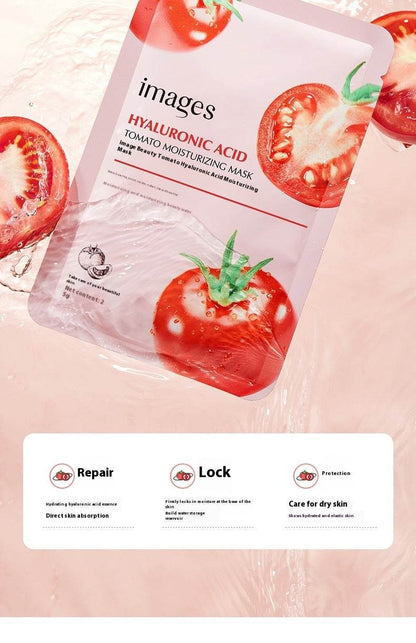 Moisturizing And Nourishing Brightening Skin Rejuvenation Breathable Tomato Hyaluronic Acid Moisturizing Mask