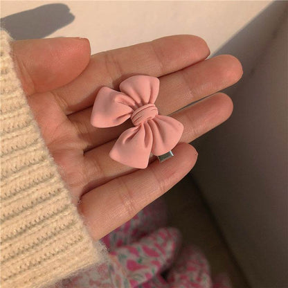 Small Bow Hairpins Cute peach rose headwear hair