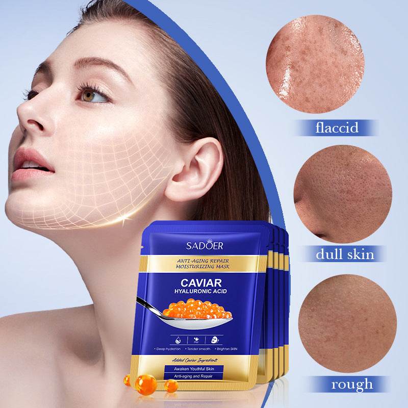 Hyaluronic Acid Moisturizing Caviar Anti-Wrinkle Repair Mask 25g - Flexta Glow