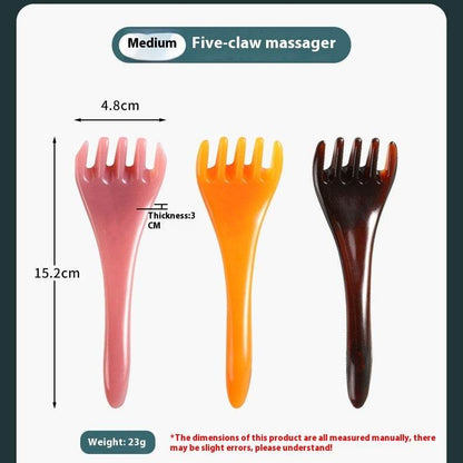 Five-claw Massage Comb Head Meridian Acupuncture Points - Flexta Glow