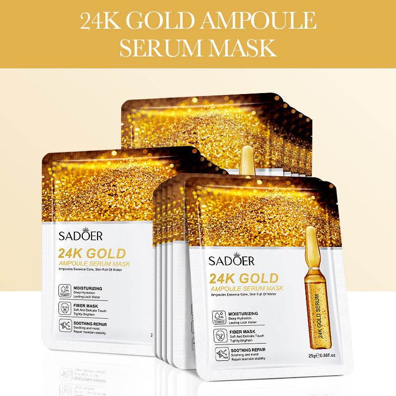 Gold Ampoule Mask Hydrating And Brightening Delicate - Flexta Glow