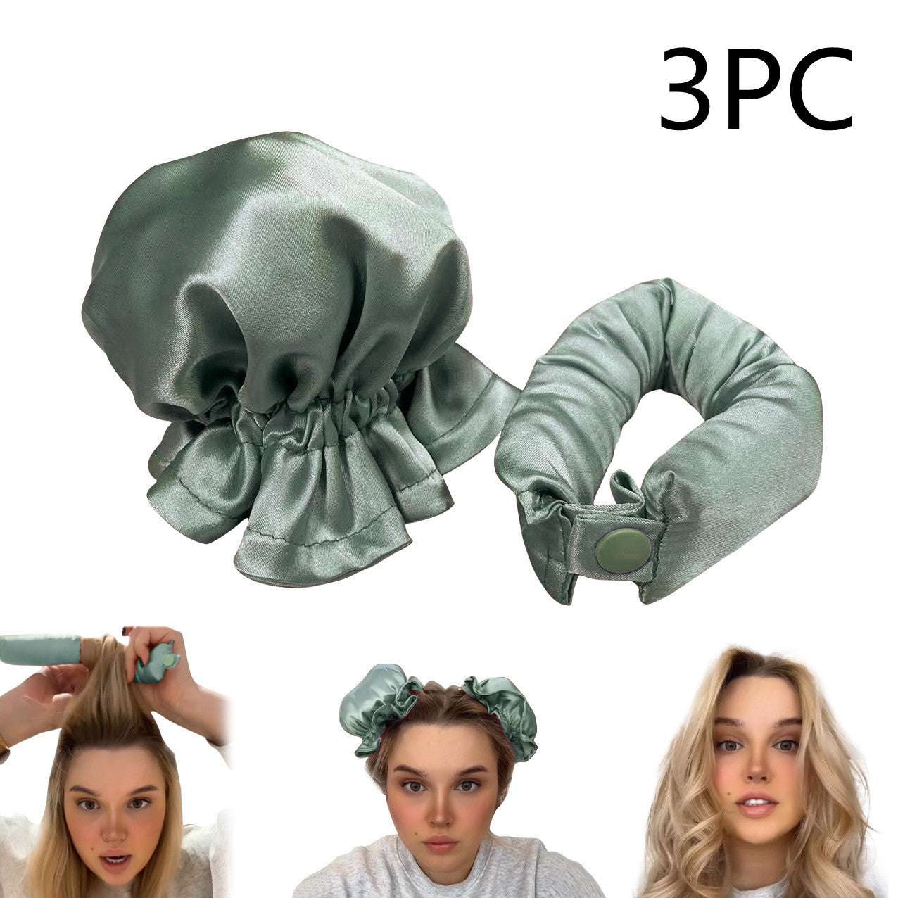 New Heatless Curl Stick With Cloth Cover Cute Ball Head Hair Curler Headband Hair Rollers Wave Form Curling Rod Hair Style Tools Gadgets