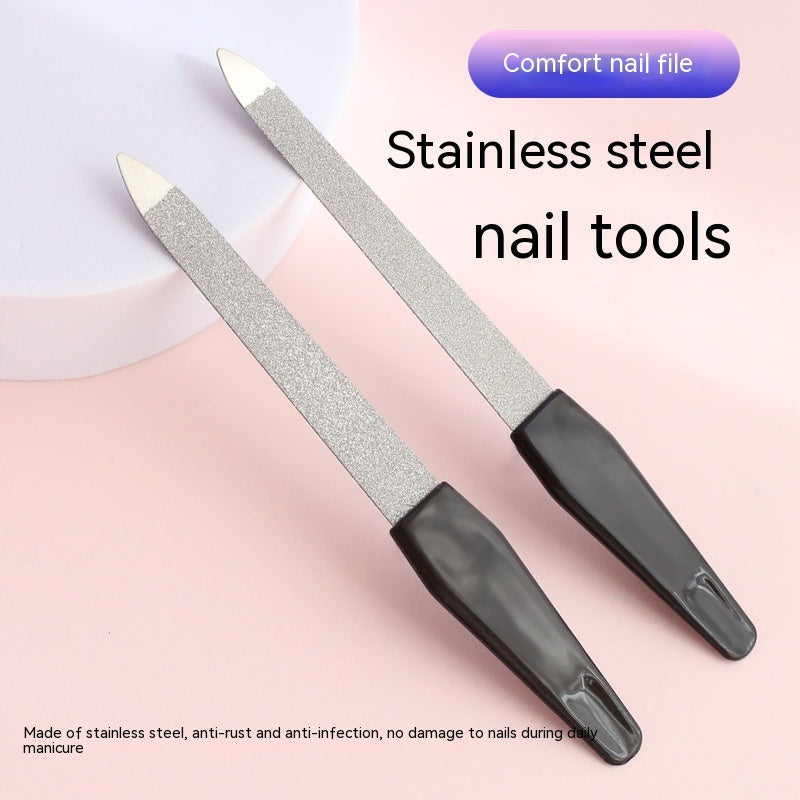 Plastic Handle Manicure Double-sided Nail File