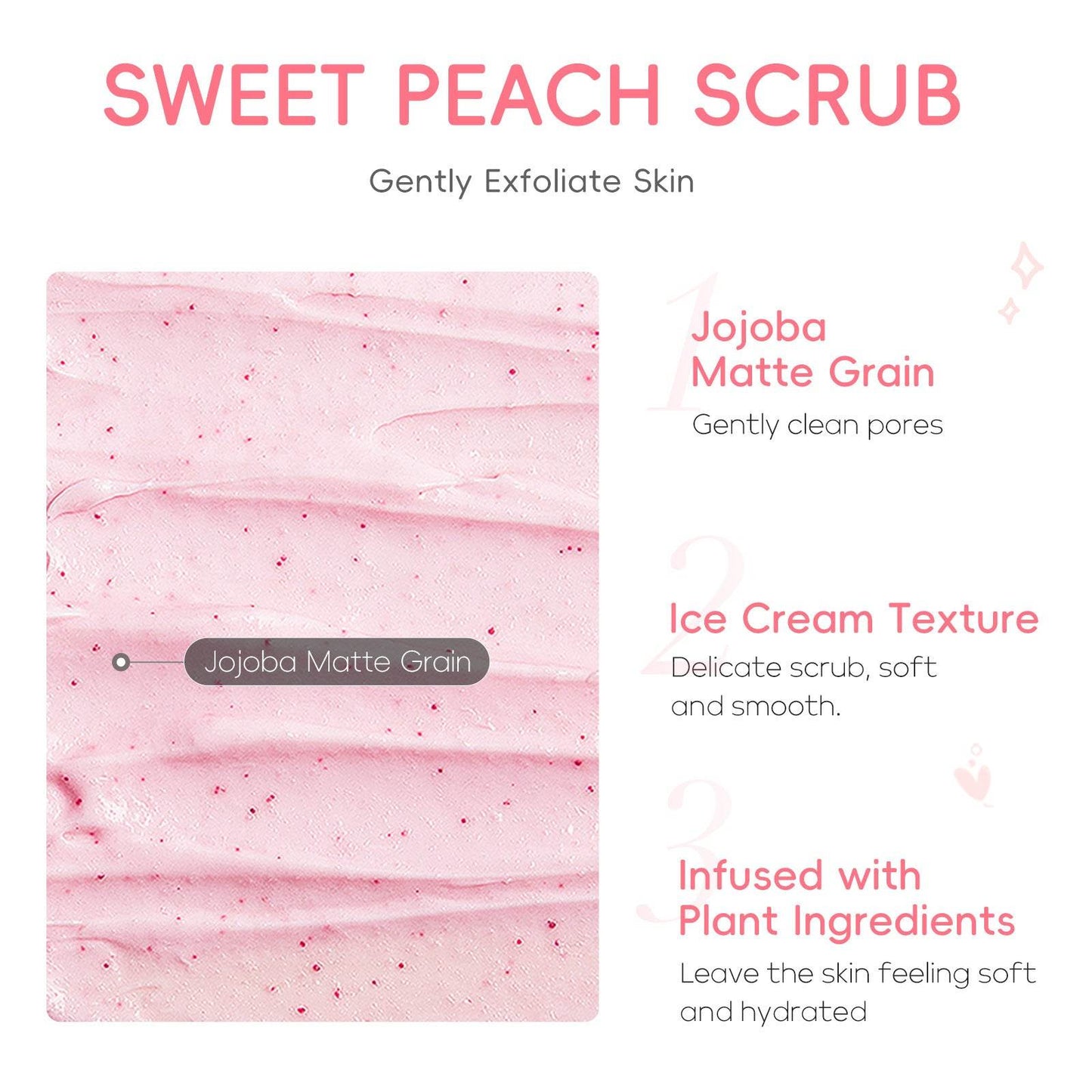 Peach Light Sense Body Scrub Cream