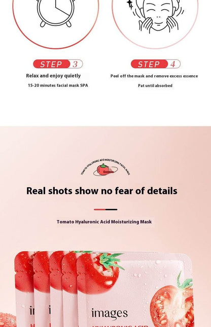 Moisturizing And Nourishing Brightening Skin Rejuvenation Breathable Tomato Hyaluronic Acid Moisturizing Mask