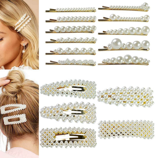 Hair Accessories Pearl Barrettes Updo BB Clip Shredded Hairpin Fishing Thread Hand-woven Hair Clip Bang Side Clip