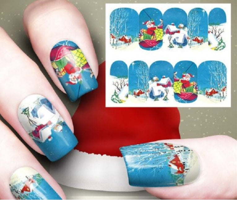 New Christmas Nail Art Watermark Ornament Sticker