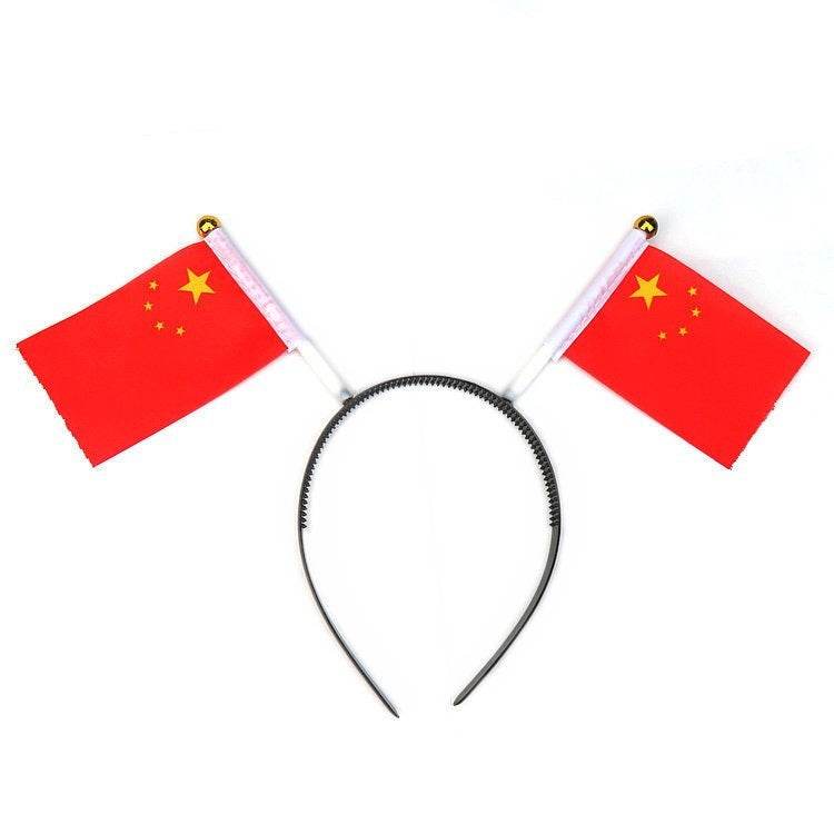 Five Star Red Flag Hair Clip, National Flag Hair Clip And Headband - Flexta Glow